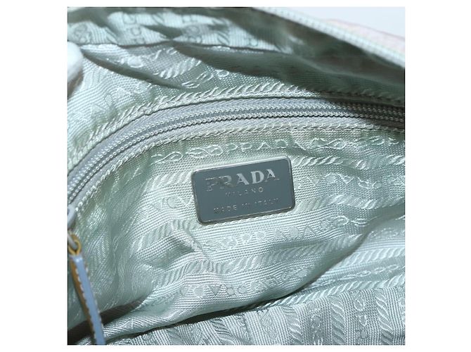 PRADA Schultertasche aus Nylon Rosa Silber Authentisch hk3053 Pink - Ansicht 18