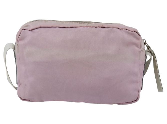 PRADA Schultertasche aus Nylon Rosa Silber Authentisch hk3053 Pink - Ansicht 2