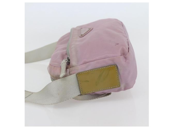 PRADA Schultertasche aus Nylon Rosa Silber Authentisch hk3053 Pink - Ansicht 3