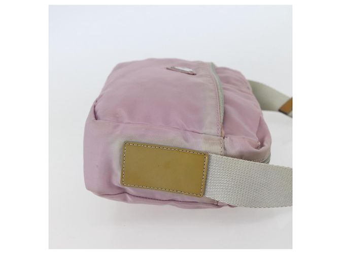 PRADA Schultertasche aus Nylon Rosa Silber Authentisch hk3053 Pink - Ansicht 4