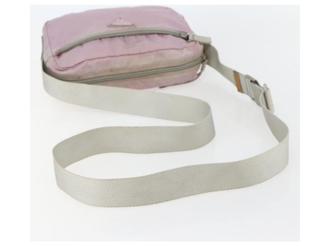 PRADA Schultertasche aus Nylon Rosa Silber Authentisch hk3053 Pink - Ansicht 7