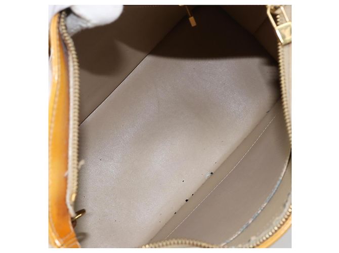 LOUIS VUITTON Borsa a Mano Houston Monogram Vernis Beige M91004 LV Auth BA6147 - vista 11