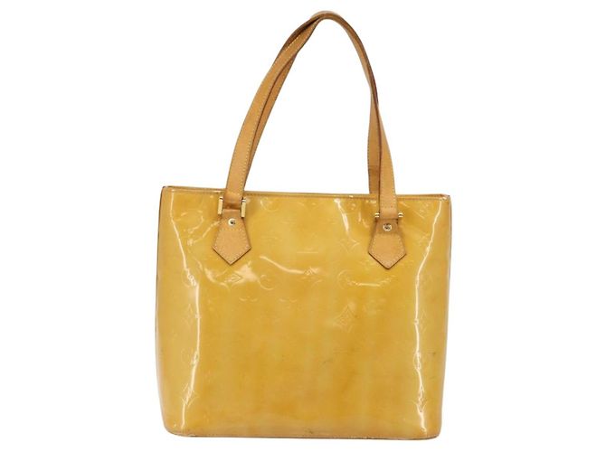 LOUIS VUITTON Borsa a Mano Houston Monogram Vernis Beige M91004 LV Auth BA6147 - vista 2
