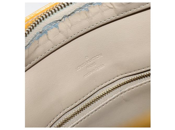 LOUIS VUITTON Borsa a Mano Houston Monogram Vernis Beige M91004 LV Auth BA6147 - vista 20