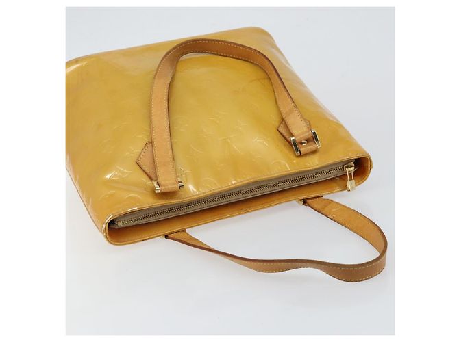 LOUIS VUITTON Borsa a Mano Houston Monogram Vernis Beige M91004 LV Auth BA6147 - vista 6