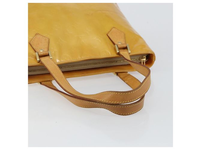 LOUIS VUITTON Borsa a Mano Houston Monogram Vernis Beige M91004 LV Auth BA6147 - vista 7