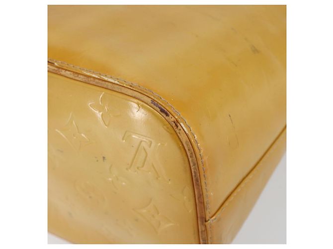 LOUIS VUITTON Borsa a Mano Houston Monogram Vernis Beige M91004 LV Auth BA6147 - vista 8