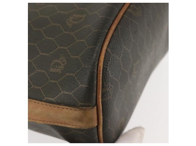 Borsa a spalla in tela a nido d'ape PVC nera e dorata Auth BA5823 Christian Dior Nero D'oro - vista 10