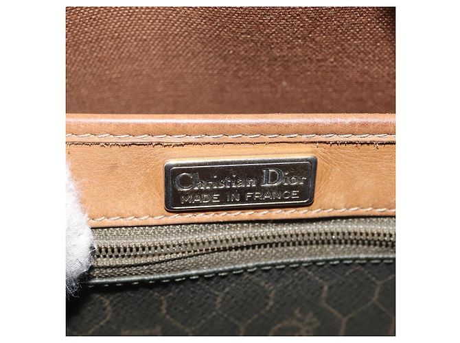 Borsa a spalla in tela a nido d'ape PVC nera e dorata Auth BA5823 Christian Dior Nero D'oro - vista 17