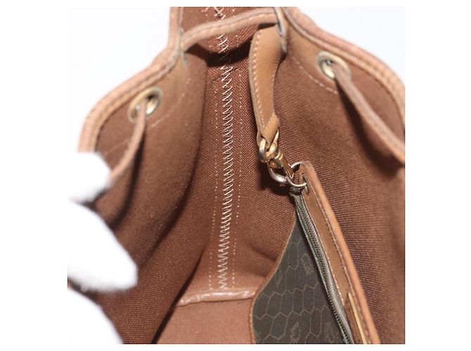 Borsa a spalla in tela a nido d'ape PVC nera e dorata Auth BA5823 Christian Dior Nero D'oro - vista 20