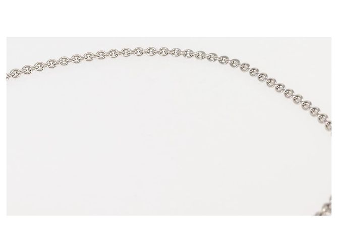 Borsa a Spalla Chain Vala Smalto Beige Argento Auth 143357 di Salvatore Ferragamo - vista 9