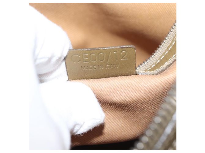 Céline CELINE C Macadam Canvas Handtasche Beige Silber Auth BA6265 - Ansicht 12
