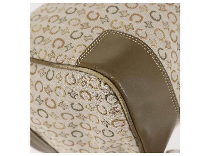 Céline CELINE C Macadam Canvas Handtasche Beige Silber Auth BA6265 - Ansicht 15