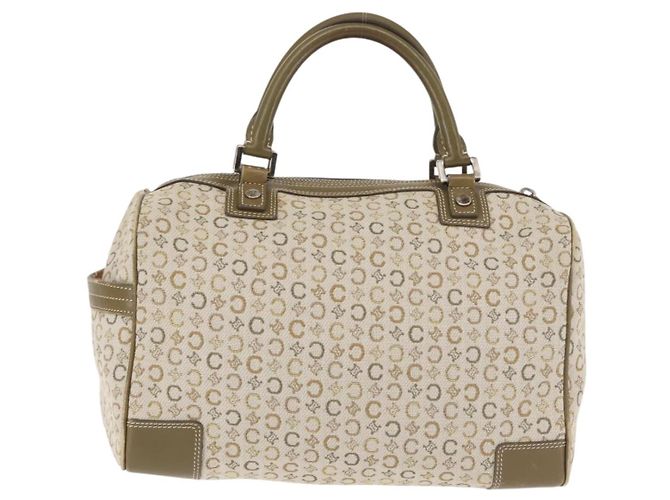 Céline CELINE C Macadam Canvas Handtasche Beige Silber Auth BA6265 - Ansicht 2