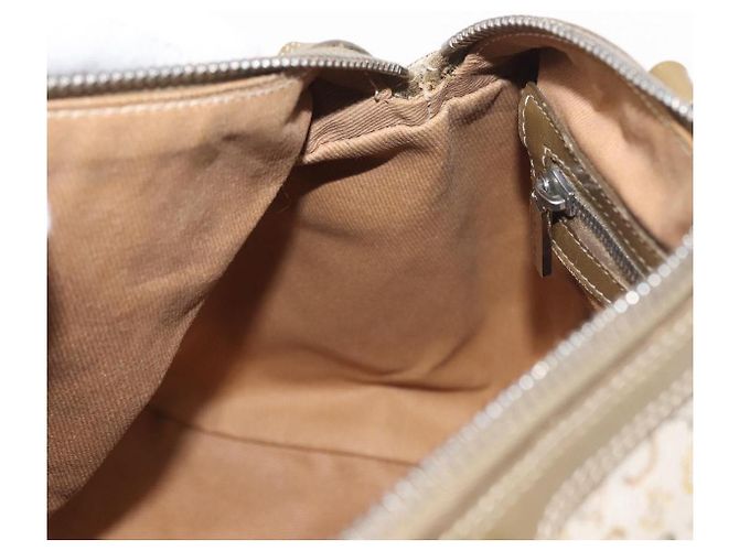 Céline CELINE C Macadam Canvas Handtasche Beige Silber Auth BA6265 - Ansicht 20