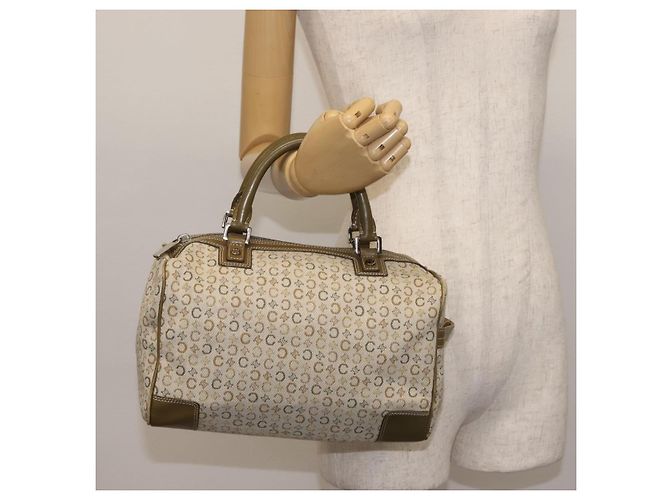 Céline CELINE C Macadam Canvas Handtasche Beige Silber Auth BA6265 - Ansicht 22