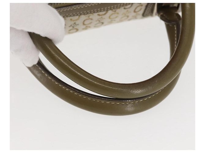 Céline CELINE C Macadam Canvas Handtasche Beige Silber Auth BA6265 - Ansicht 8