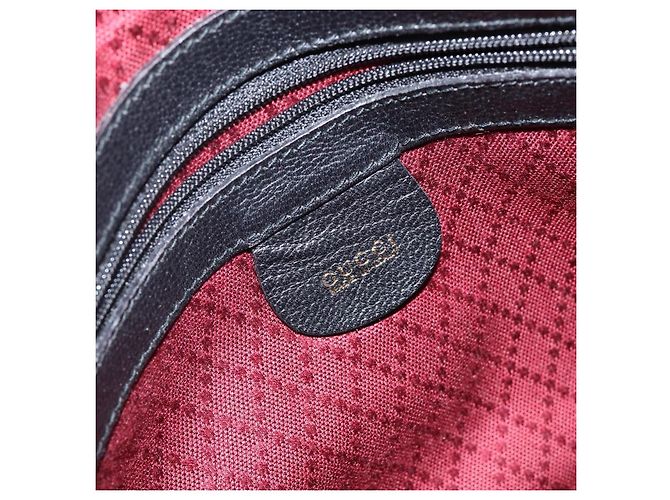 GUCCI Clutch in Pelle Nera Dorata Auth 143350 Nero D'oro - vista 15