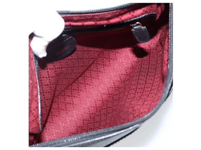 GUCCI Clutch in Pelle Nera Dorata Auth 143350 Nero D'oro - vista 16