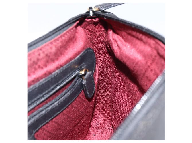 GUCCI Clutch in Pelle Nera Dorata Auth 143350 Nero D'oro - vista 17