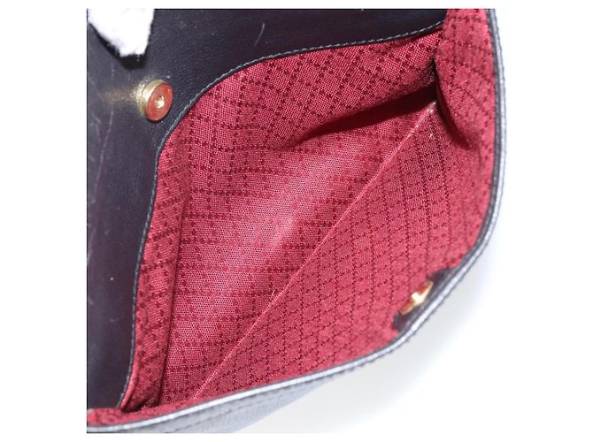 GUCCI Clutch in Pelle Nera Dorata Auth 143350 Nero D'oro - vista 20