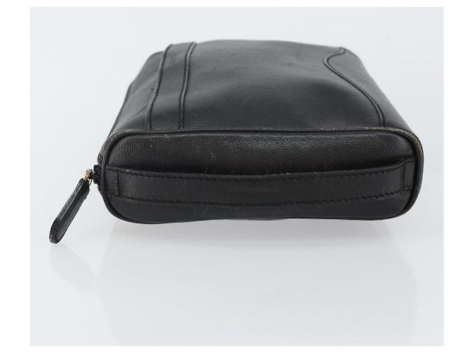 GUCCI Clutch in Pelle Nera Dorata Auth 143350 Nero D'oro - vista 5