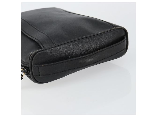 GUCCI Clutch in Pelle Nera Dorata Auth 143350 Nero D'oro - vista 7