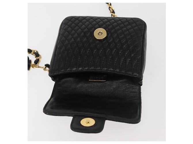 BALLY Borsa a Spalla con Catena Pelle Nera Oro Auth am9086 Nero D'oro - vista 10