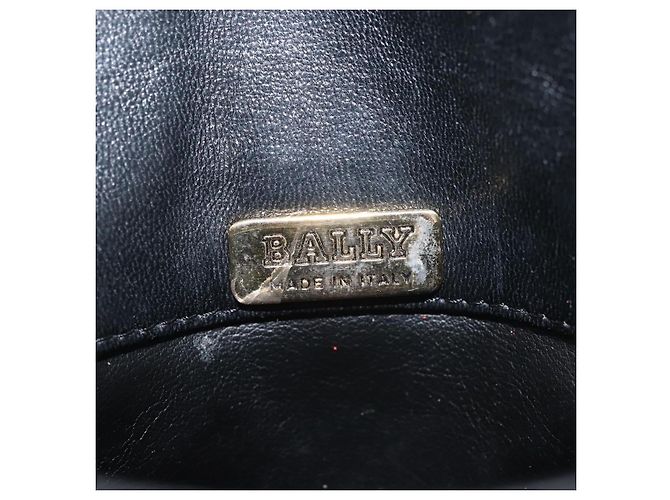 BALLY Borsa a Spalla con Catena Pelle Nera Oro Auth am9086 Nero D'oro - vista 11