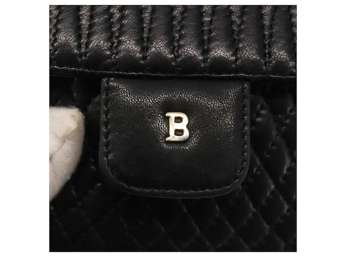 BALLY Borsa a Spalla con Catena Pelle Nera Oro Auth am9086 Nero D'oro - vista 18
