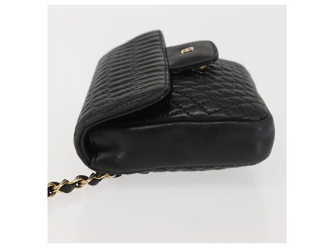 BALLY Borsa a Spalla con Catena Pelle Nera Oro Auth am9086 Nero D'oro - vista 4