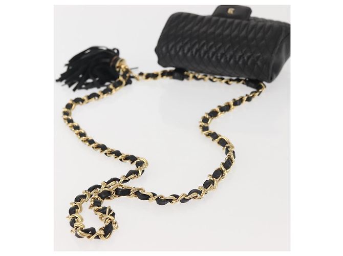 BALLY Borsa a Spalla con Catena Pelle Nera Oro Auth am9086 Nero D'oro - vista 7