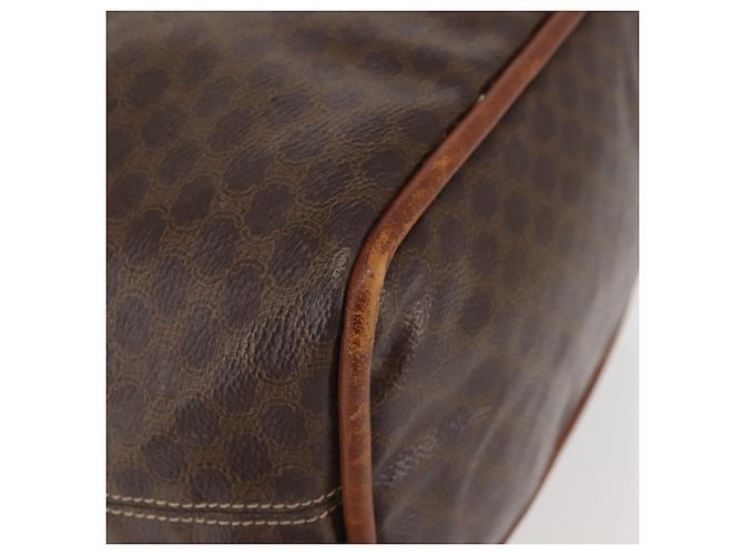 Céline Sac à main en toile Macadam CELINE en cuir PVC marron doré Auth 142839 - vue 10