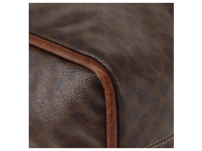 Céline Sac à main en toile Macadam CELINE en cuir PVC marron doré Auth 142839 - vue 14