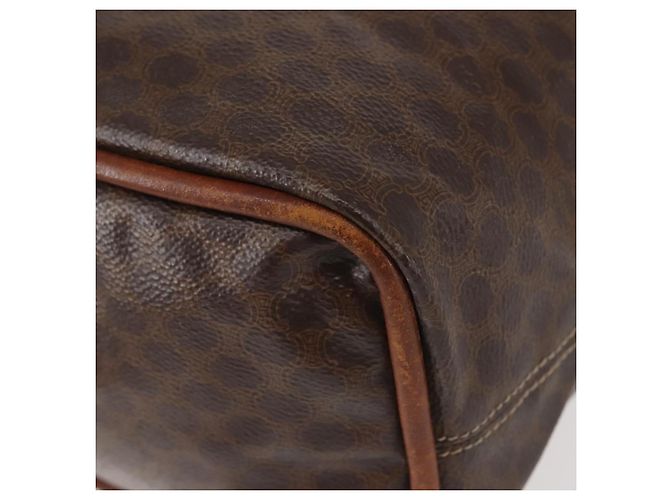 Céline Sac à main en toile Macadam CELINE en cuir PVC marron doré Auth 142839 - vue 16