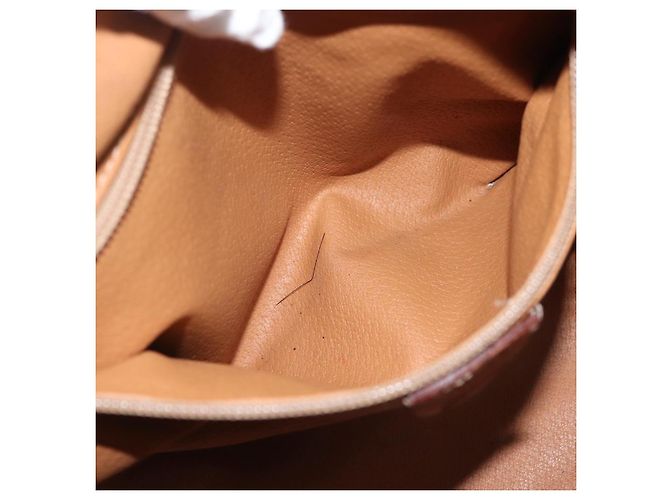 Céline Sac à main en toile Macadam CELINE en cuir PVC marron doré Auth 142839 - vue 21