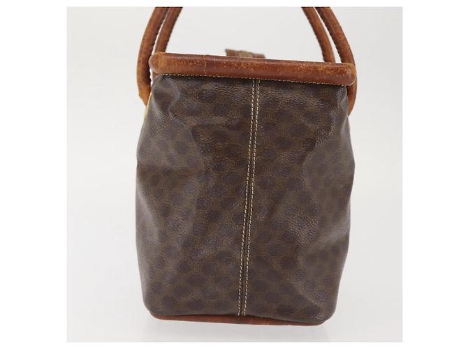 Céline Sac à main en toile Macadam CELINE en cuir PVC marron doré Auth 142839 - vue 4