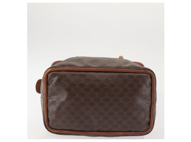 Céline Sac à main en toile Macadam CELINE en cuir PVC marron doré Auth 142839 - vue 5