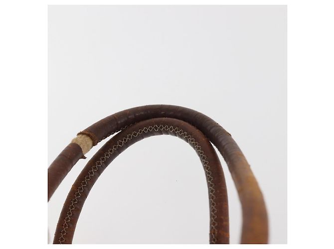 Céline Sac à main en toile Macadam CELINE en cuir PVC marron doré Auth 142839 - vue 8