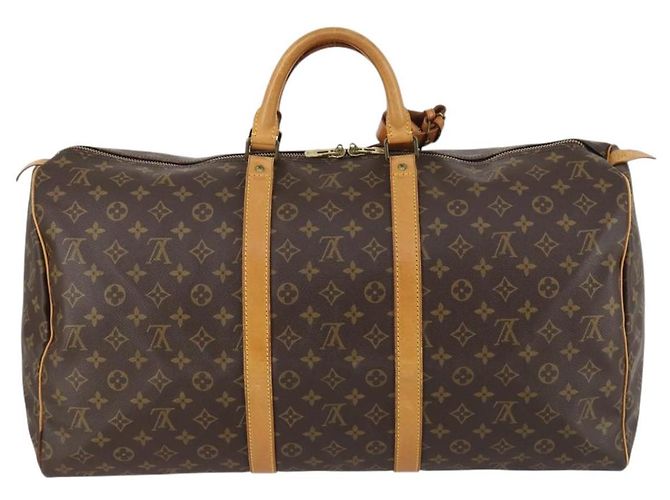 LOUIS VUITTON Borsa Boston Monogram Keepall 55 M41424 LV Auth 143247 Monogramma - vista 2