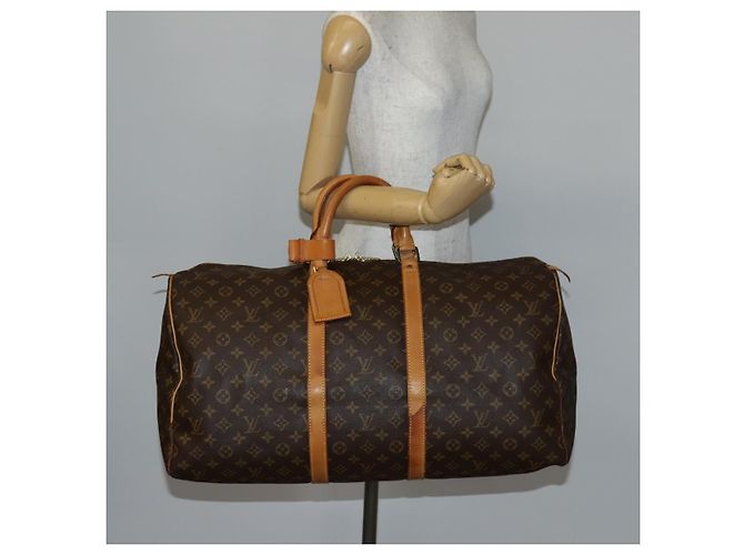 LOUIS VUITTON Borsa Boston Monogram Keepall 55 M41424 LV Auth 143247 Monogramma - vista 22