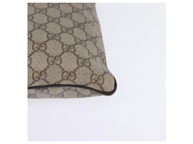 Borsa a spalla GG Supreme in PVC beige e argento di GUCCI 141626 Auth 144131 - vista 11