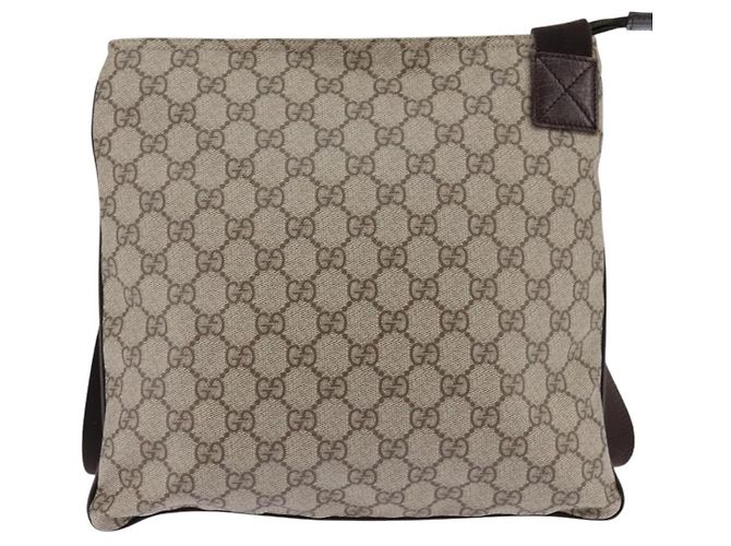 Borsa a spalla GG Supreme in PVC beige e argento di GUCCI 141626 Auth 144131 - vista 3