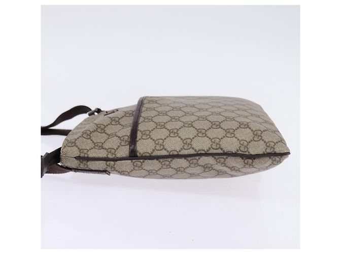 Borsa a spalla GG Supreme in PVC beige e argento di GUCCI 141626 Auth 144131 - vista 4