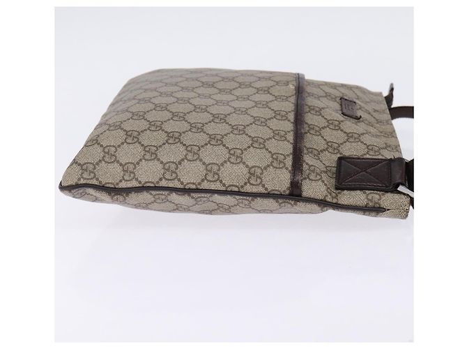 Borsa a spalla GG Supreme in PVC beige e argento di GUCCI 141626 Auth 144131 - vista 5