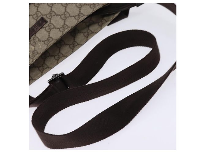 Borsa a spalla GG Supreme in PVC beige e argento di GUCCI 141626 Auth 144131 - vista 7