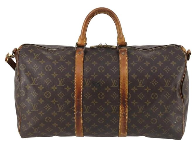 LOUIS VUITTON Monogram Keepall Bandouliere 50 Borsa a mano M41416 LV Auth 142778 Monogramma - vista 13
