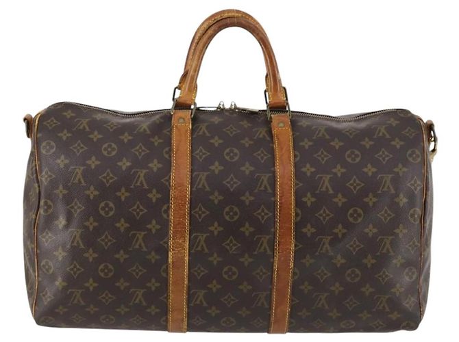 LOUIS VUITTON Monogram Keepall Bandouliere 50 Borsa a mano M41416 LV Auth 142778 Monogramma - vista 2