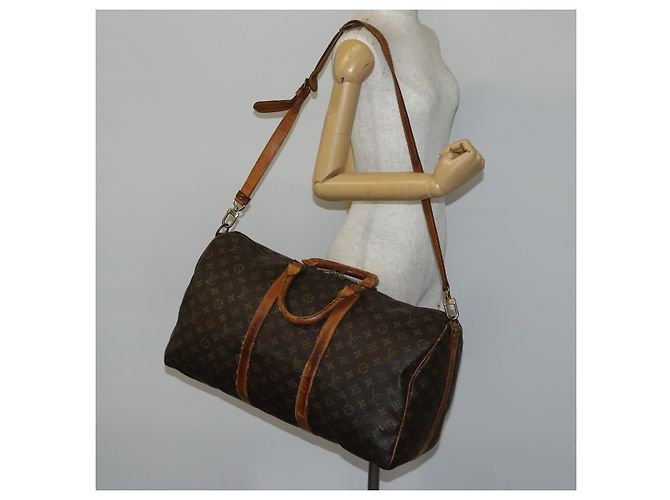 LOUIS VUITTON Monogram Keepall Bandouliere 50 Borsa a mano M41416 LV Auth 142778 Monogramma - vista 26