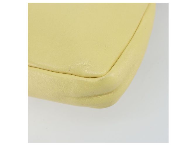 Borsa a mano in pelle Jimmy Choo Studs Clutch gialla argento Auth BA6189 Giallo - vista 15